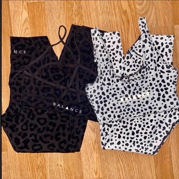 2 Balance Athletica Leggings & Sports Bra Sets